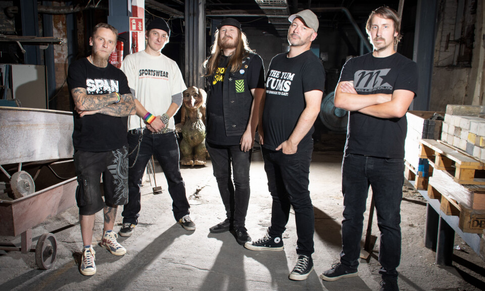 Ken Roger Lundhaug, (f.v.), Gisle Bangsund, Lucas Vidarsson, Anders Olsen Brøntveit og Morten Indstøy i Light At The End er snart klare med sin første EP.