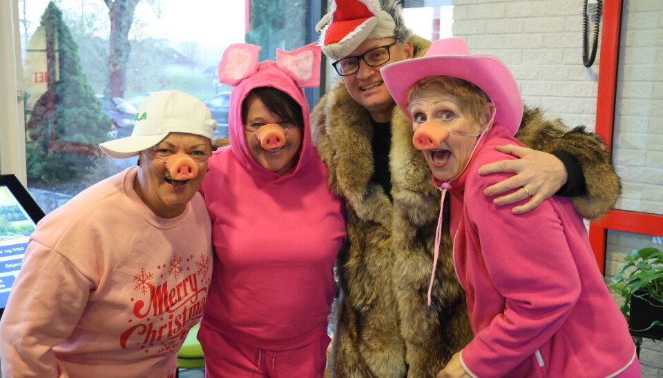 Eidskog Amatørteater setter opp stykket om De tre små griser på Tyrielden bibliotek lørdag 2.november.