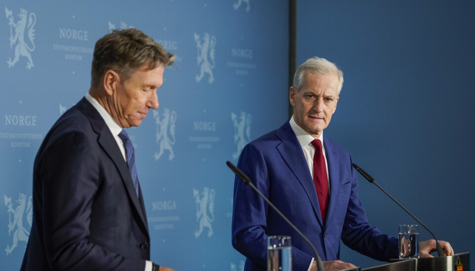 Statsminister Jonas Gahr Støre (Ap) og energiminister Terje Aasland (Ap) holder pressekonferanse om strøm på Statsministerens kontor.