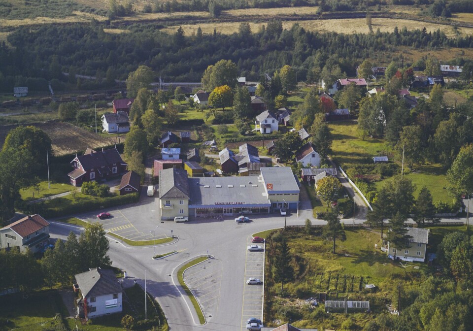 Flyfoto tatt over Skotterud 24. september 1970.