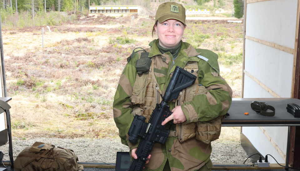 Marthine Åsberg Viken er nesten på hjemmebane på Revlemoen. Som halvt eidskoging er hun godt kjent i området troppen hennes øver.