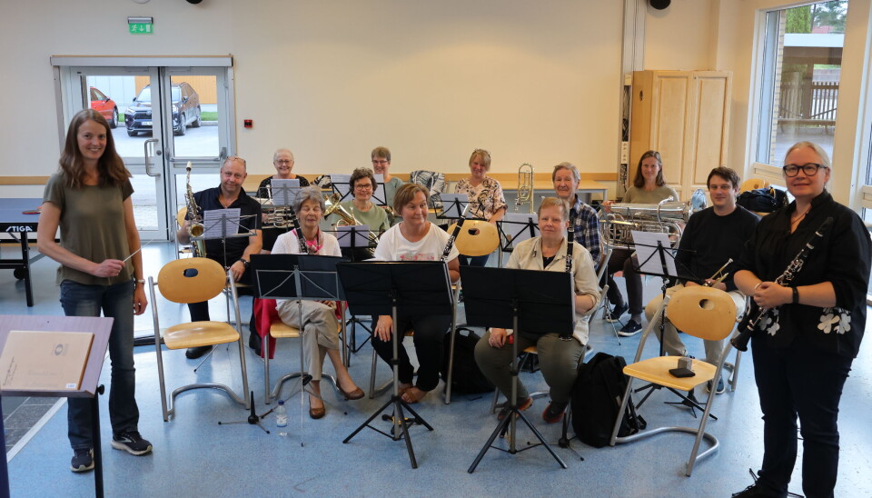 Eidskog Janitsjar er klare for å opptre sammen med Eidskog Vocalis fredag 31. oktober.