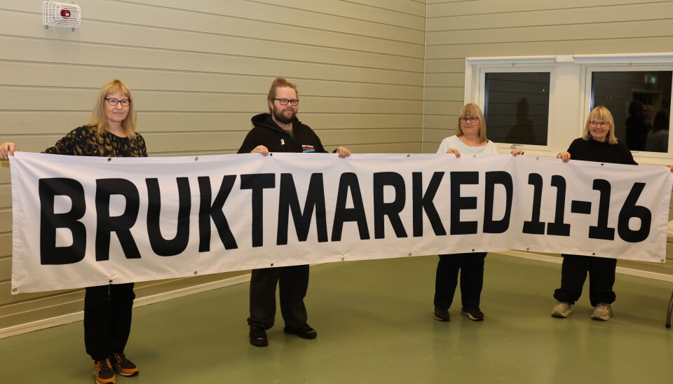 På lørdag åpner de dørene til det populære bruktmarkedet på Matrand Aktivitetshus. Irene Sagen, Magnus Grasmo, Anita pettersen og Eva Grasmo i Matrand IL er klare.