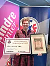Solfrid Brenna mottok NFFs honorære lederstipend for sin store innsats for Eidskog Fotball.