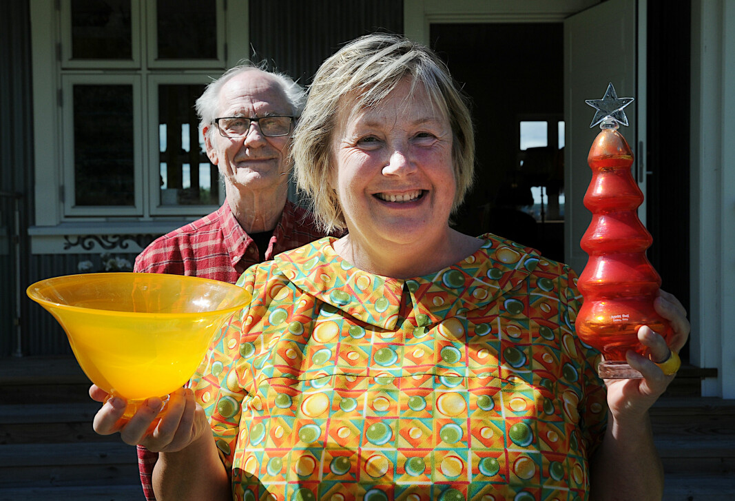 Astrid Hanssen og Willy Andersson hos Astrids Glass.