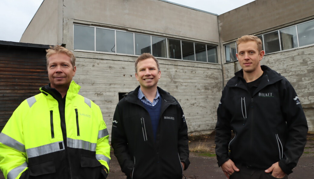 Svein Erik Brenna, Bjørn-Toni Bakken og Bjarne Melbye gleder seg til å flytte Bruket til Åbogen.