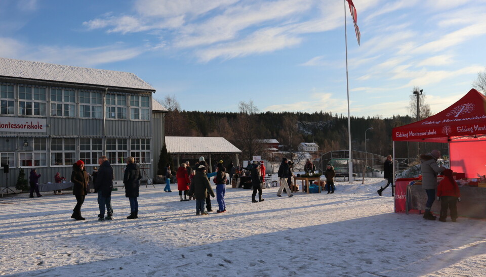 Eidskog Montessoriskole er et av stedene det er julemarked i helgen.