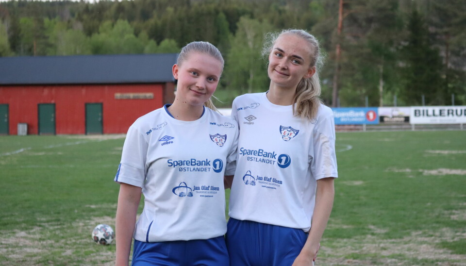 Frida Lystadmoen og Hedvig Børrud Bonnerud sto for seks av de åtte målene i mandagens kamp mot Ullensaker/Kisa.