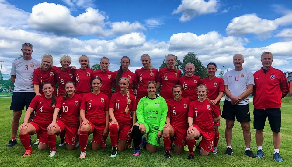 Eidskog-damene er klare til å revansjere seg fra i fjor. Her er laget fra landskampen 2022.
